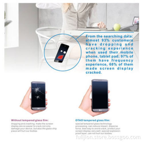 0.15mm/0.2mm/0.33mm/0.4mm anti-crack tempered glass screen protector for LG G2